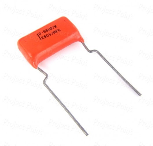 0.68uF - 680nF 250V Non-Polar Polyester Film Capacitor - Vishay (Min Order Quantity 1pc for this Product)
