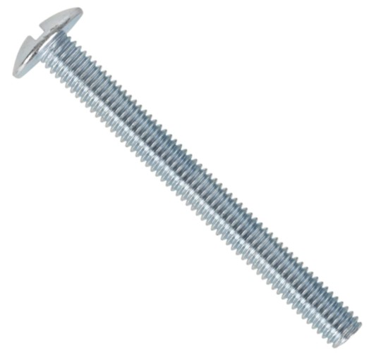1/4" x 3" BSW Pan Head Machine Screw - Zink Plated (Min Order Quantity 1pc for this Product)