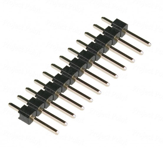 12-Pin 11mm Brass Straight Male Header - Berg Strip (Min Order Quantity 1pc for this Product)