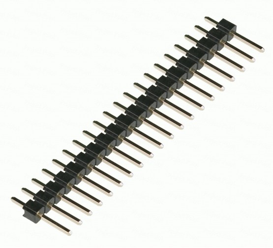 20-Pin 11mm Brass Straight Male Header - Berg Strip (Min Order Quantity 1pc for this Product)