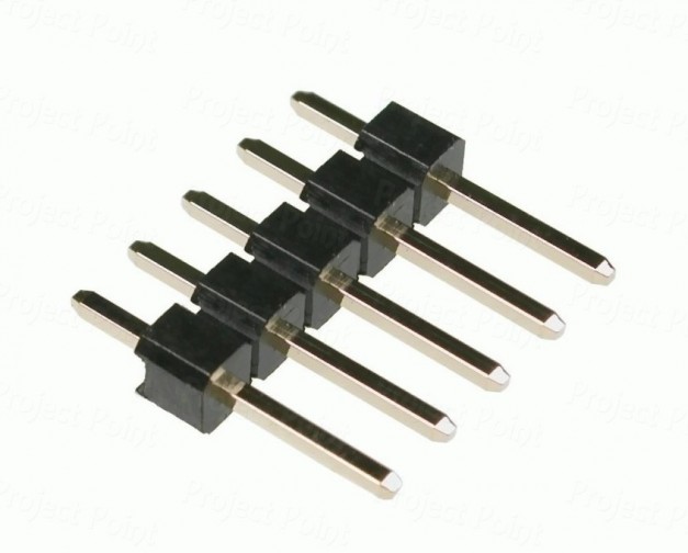 5-Pin 11mm Brass Straight Male Header - Berg Strip (Min Order Quantity 1pc for this Product)