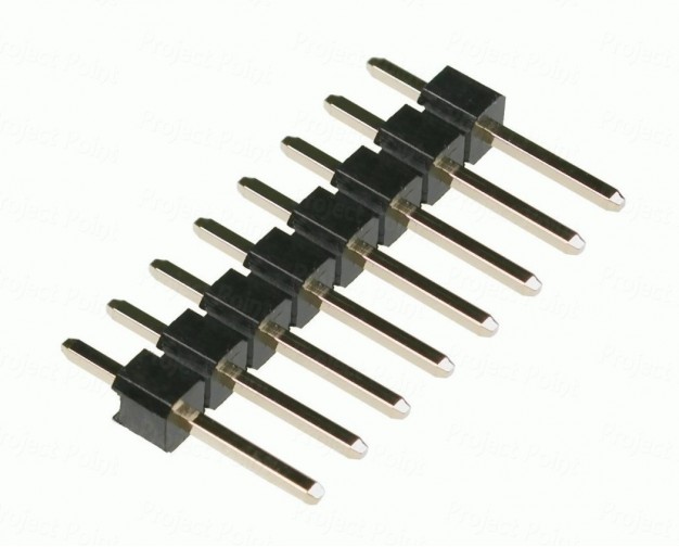 8-Pin 11mm Brass Straight Male Header - Berg Strip (Min Order Quantity 1pc for this Product)