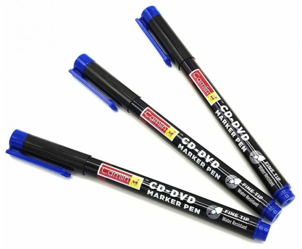 Permanent PCB Marker - Camlin CD DVD Marker Pen - Fine Tip Blue (Min Order Quantity 1pc for this Product)