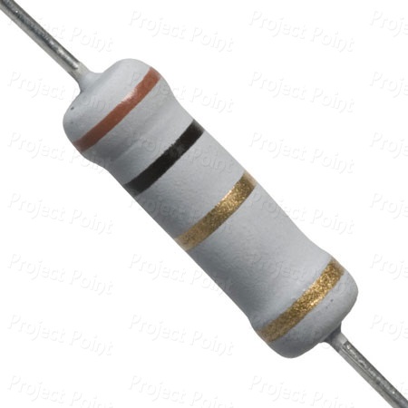 1 Ohm 2W Flameproof Metal Oxide Resistor - Medium Quality (Min Order Quantity 1pc for this Product)