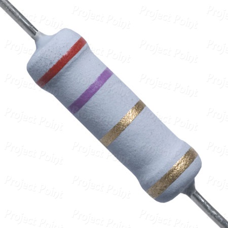 2.7 Ohm 2W Flameproof Metal Oxide Resistor - High Quality (Min Order Quantity 1pc for this Product)