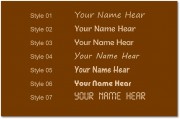 Available Text Style for Your Name Printing on PCB