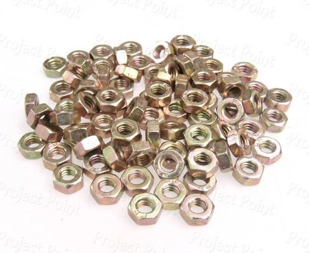 M4 Best Quality Hex Nut - Golden Plated (Min Order Quantity 1pc for this Product)