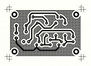 Transistors LED Flasher PCB - 2 LEDs (Copper Pour) Print Out on Toner Transfer Paper
