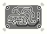 Transistors LED Flasher PCB - 2 LEDs (Copper Pour) Print Out on Toner Transfer Paper