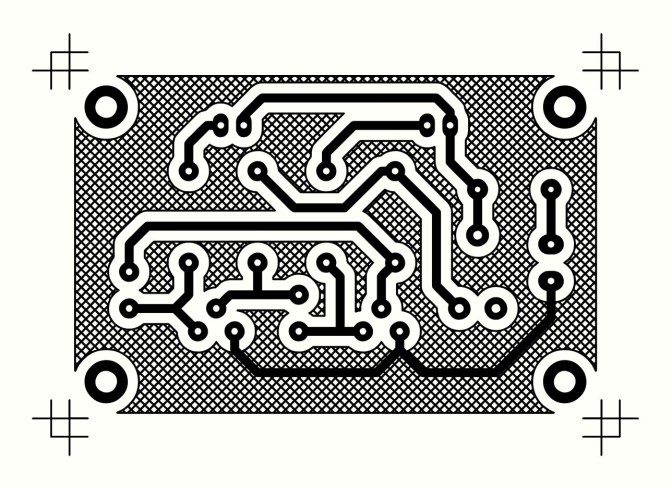 Transistors LED Flasher PCB - 2 LEDs (Copper Pour) Print Out on Toner Transfer Paper (Min Order Quantity 1 pc for this Product)