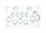 Components Layout of Transistors LED Flasher PCB - 2 LEDs