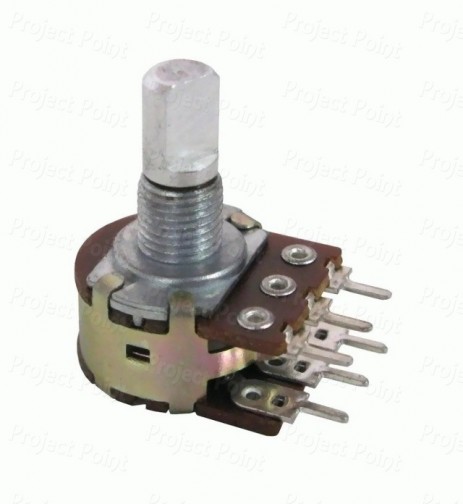 47K 16mm Linear Taper 6-Pin Dual Gang Rotary Potentiometer (Min Order Quantity 1pc for this Product)