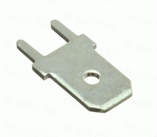 Vertical Mount Spade - PCB Tab Terminal 6.35mm Male - Low Quality (Min Order Quantity 1pc for this Product)