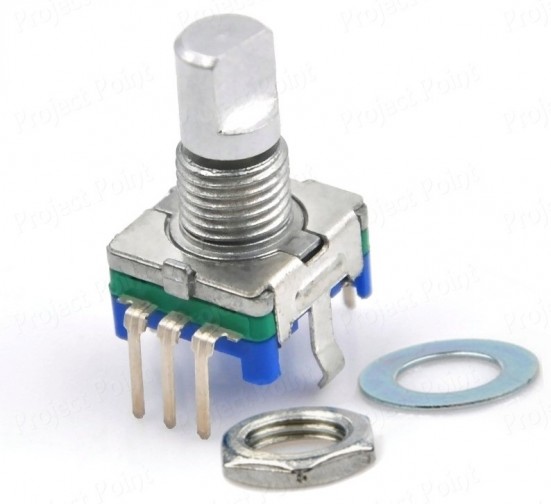 20 Pulse Rotary Encoder With Switch - EC11 (Min Order Quantity 1pc for this Product)