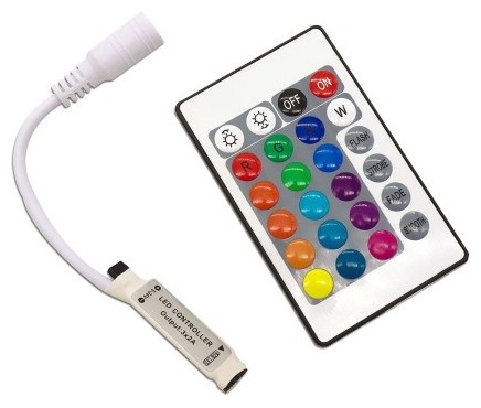 24-Key RGB Color LED IR Remote Controller (Min Order Quantity 1pc for this Product)