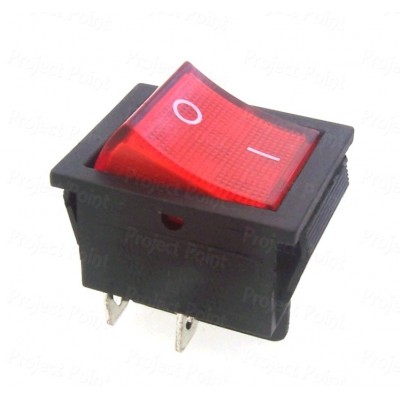 15A DPST Best Quality Illuminated Rocker Switch Red, KCD4, DPST Switch ...