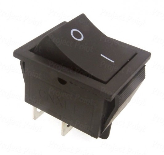15A DPST Best Quality Non-Illuminated Rocker Switch - Black (Min Order Quantity 1pc for this Product)