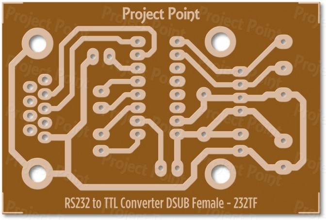 RS232 to TTL Converter db9 Female PCB (Min Order Quantity 1pc for this Product)
