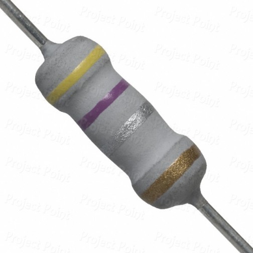 0.47 Ohm 1W Flameproof Metal Oxide Resistor - Medium Quality (Min Order Quantity 1pc for this Product)