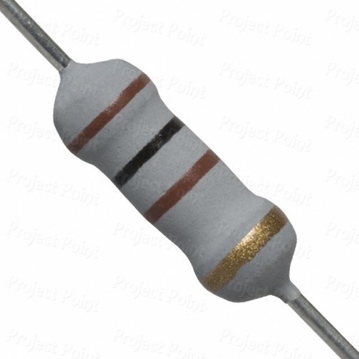 100 Ohm 1W Flameproof Metal Oxide Resistor - Medium Quality (Min Order Quantity 1pc for this Product)