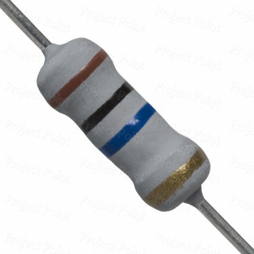 10M Ohm 1W Flameproof Metal Oxide Resistor - Medium Quality (Min Order Quantity 1pc for this Product)