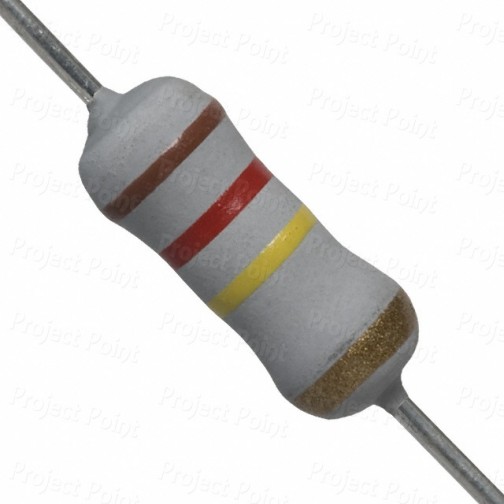 120K Ohm 1W Flameproof Metal Oxide Resistor - Medium Quality (Min Order Quantity 1pc for this Product)