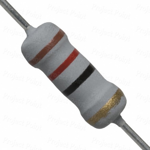12 Ohm 1W Flameproof Metal Oxide Resistor - Medium Quality (Min Order Quantity 1pc for this Product)