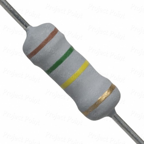 150K Ohm 1W Flameproof Metal Oxide Resistor - Medium Quality (Min Order Quantity 1pc for this Product)