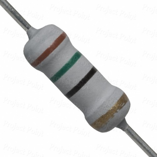 15 Ohm 1W Flameproof Metal Oxide Resistor - Medium Quality (Min Order Quantity 1pc for this Product)
