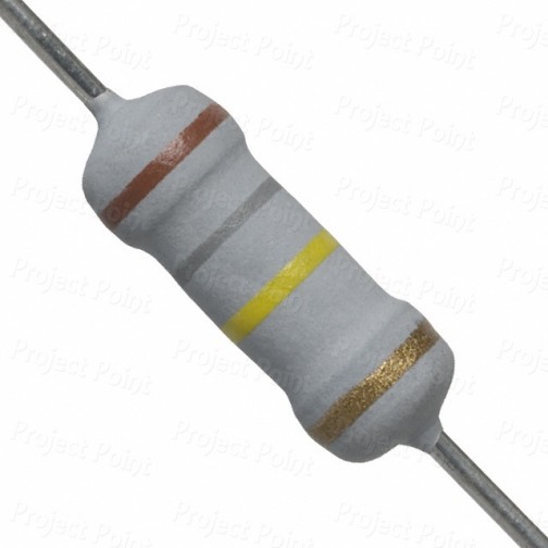 180K Ohm 1W Flameproof Metal Oxide Resistor - Medium Quality (Min Order Quantity 1pc for this Product)