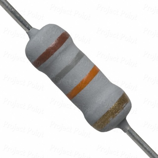 18K Ohm 1W Flameproof Metal Oxide Resistor - Medium Quality (Min Order Quantity 1pc for this Product)