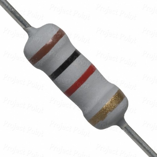 1K Ohm 1W Flameproof Metal Oxide Resistor - Medium Quality (Min Order Quantity 1pc for this Product)