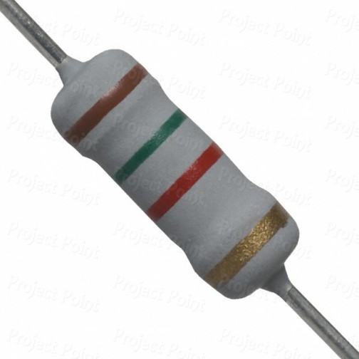1.5K Ohm 1W Flameproof Metal Oxide Resistor - Medium Quality (Min Order Quantity 1pc for this Product)