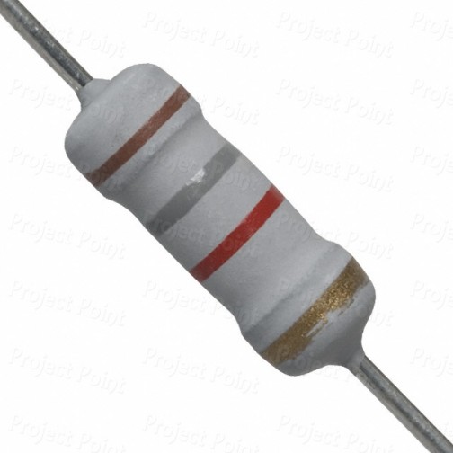 1.8K Ohm 1W Flameproof Metal Oxide Resistor - Medium Quality (Min Order Quantity 1pc for this Product)