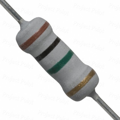 1M Ohm 1W Flameproof Metal Oxide Resistor - Medium Quality (Min Order Quantity 1pc for this Product)