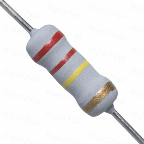 220K Ohm 1W Flameproof Metal Oxide Resistor - Medium Quality (Min Order Quantity 1pc for this Product)