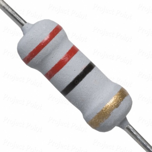 22 Ohm 1W Flameproof Metal Oxide Resistor - Medium Quality (Min Order Quantity 1pc for this Product)