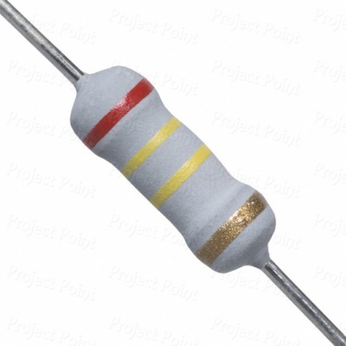 240K Ohm 1W Flameproof Metal Oxide Resistor - Medium Quality (Min Order Quantity 1pc for this Product)