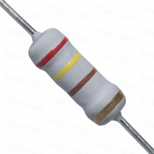 240 Ohm 1W Flameproof Metal Oxide Resistor - Medium Quality (Min Order Quantity 1pc for this Product)