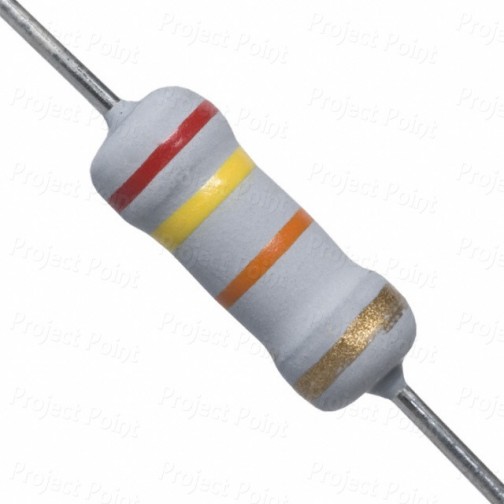 24K Ohm 1W Flameproof Metal Oxide Resistor - Medium Quality (Min Order Quantity 1pc for this Product)