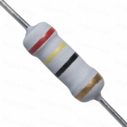 24 Ohm 1W Flameproof Metal Oxide Resistor - Medium Quality