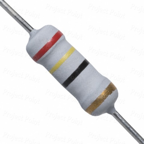 24 Ohm 1W Flameproof Metal Oxide Resistor - Medium Quality (Min Order Quantity 1pc for this Product)