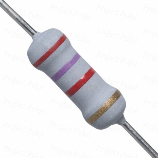 2.7K Ohm 1W Flameproof Metal Oxide Resistor - High Quality (Min Order Quantity 1pc for this Product)