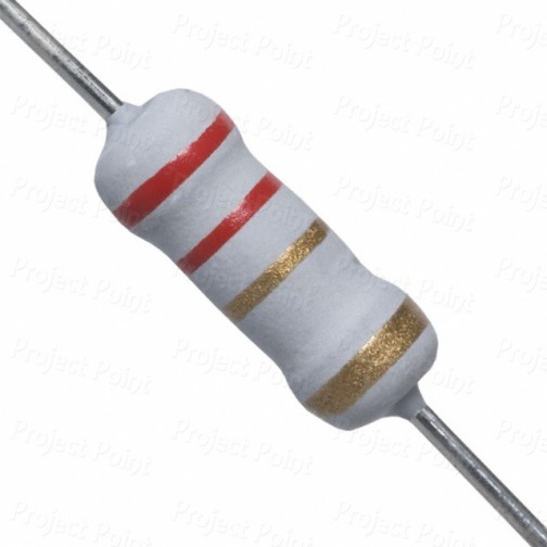 2.2 Ohm 1W Flameproof Metal Oxide Resistor - High Quality (Min Order Quantity 1pc for this Product)