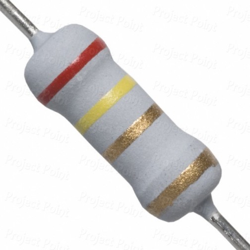 2.4 Ohm 1W Flameproof Metal Oxide Resistor - Medium Quality (Min Order Quantity 1pc for this Product)