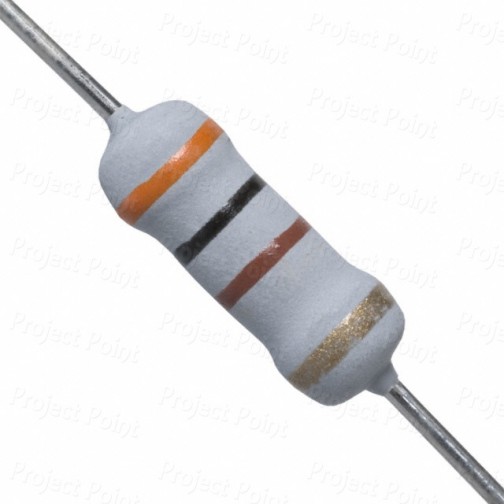 300 Ohm 1W Flameproof Metal Oxide Resistor - Medium Quality (Min Order Quantity 1pc for this Product)