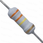 330K Ohm 1W Flameproof Metal Oxide Resistor - Medium Quality