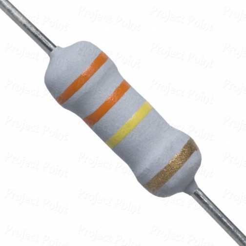 330K Ohm 1W Flameproof Metal Oxide Resistor - Medium Quality (Min Order Quantity 1pc for this Product)
