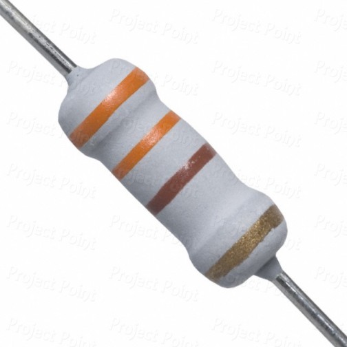 330 Ohm 1W Flameproof Metal Oxide Resistor - Medium Quality (Min Order Quantity 1pc for this Product)