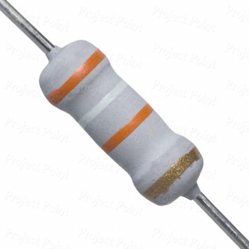 39K Ohm 1W Flameproof Metal Oxide Resistor - Medium Quality (Min Order Quantity 1pc for this Product)